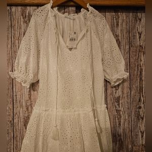 Mango eyelet dress NWT